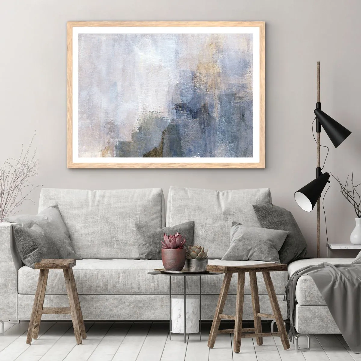 Poszter világos tölgy keretben - Színtónusok és akkordok - 50x40 cm
