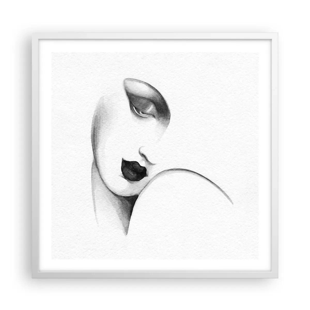 Poszter fekete keretben - Łempicka stílusában - 60x60 cm