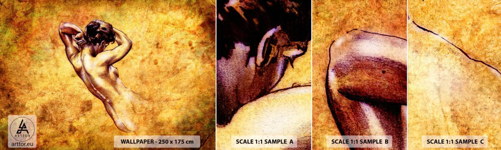 Fotótapéta Minta Öntapadós Deluxe Sticker - Felfedezett, de még mindig rejtély - Nő, törvény, Darab - 100x30 cm