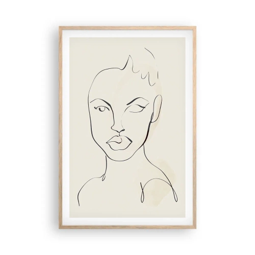 Poszter világos tölgy keretben - Az érzékiség körvonala - 61x91 cm