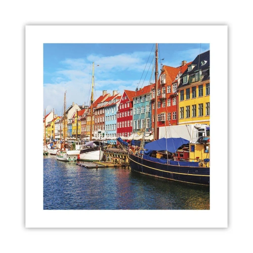 Poszter - Örömteli rakpart - 40x40 cm