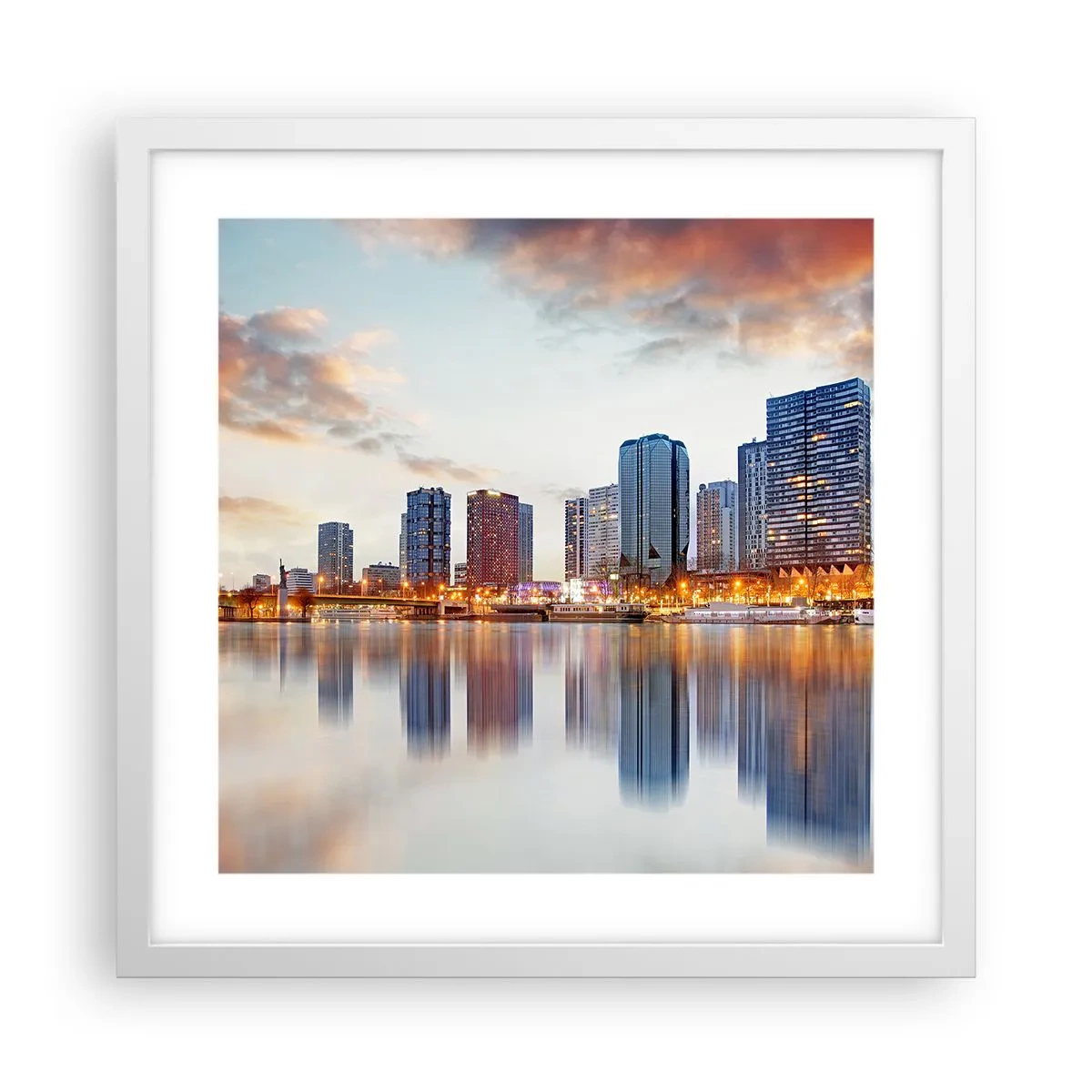 Poszter fekete keretben - Párizs monumentális nyugalma - 40x40 cm