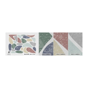Fotótapéta Minta Premium Sand - Mozaik púderes színekből - Minimalizmus, Pasztell, Boho - 100x30 cm