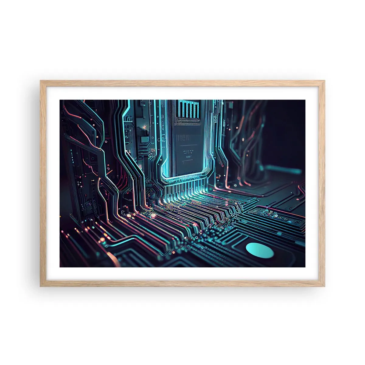 Poszter világos tölgy keretben - Úgy gondolom... - 70x50 cm