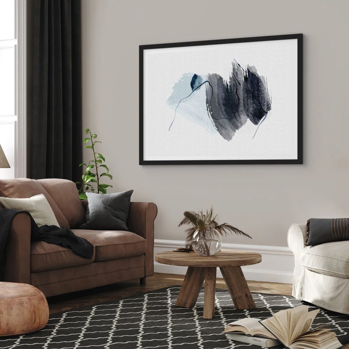 Poszter fehér keretben - Intenzitás és mozgás - 70x50 cm