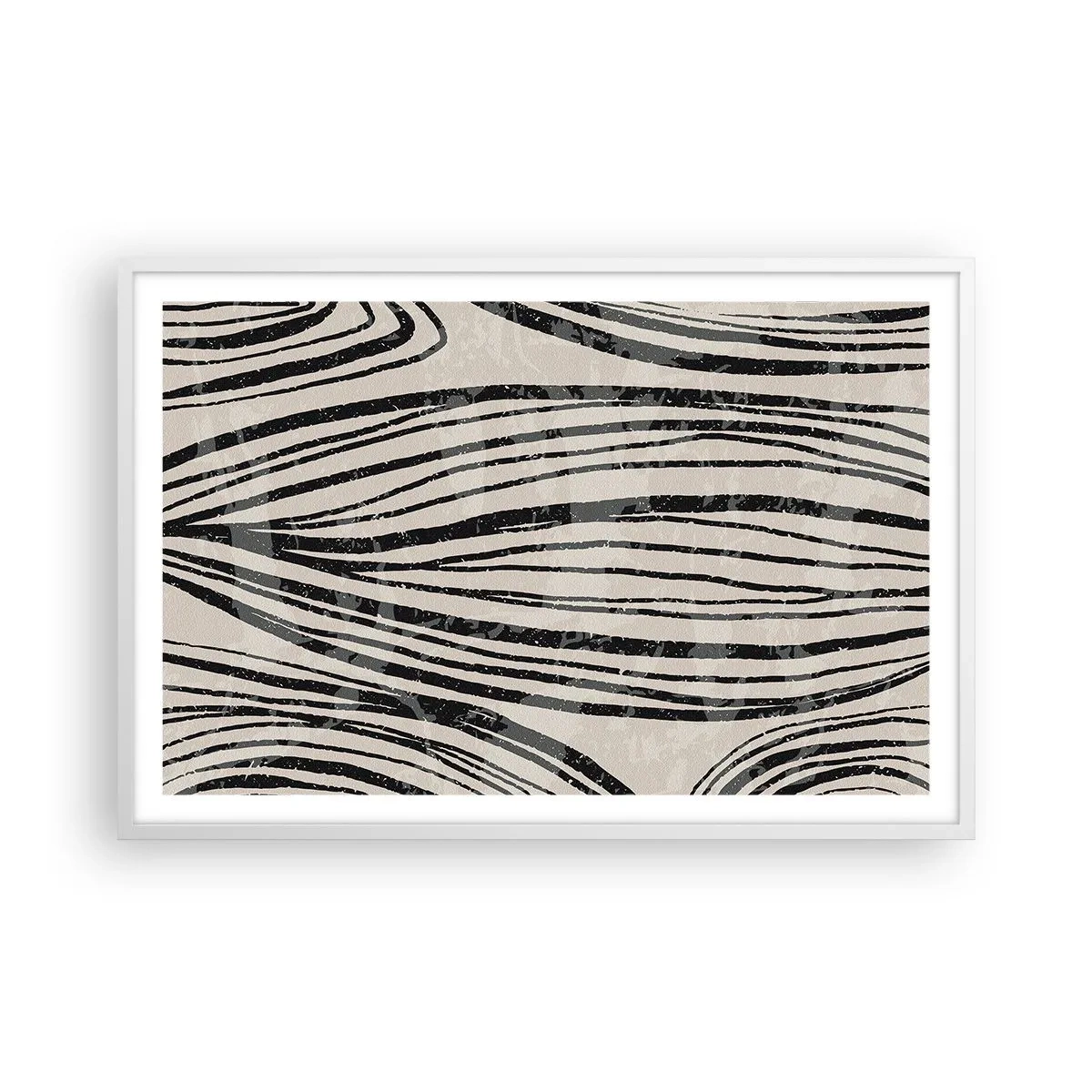 Poszter fekete keretben - Vonalak csobbanása - 91x61 cm