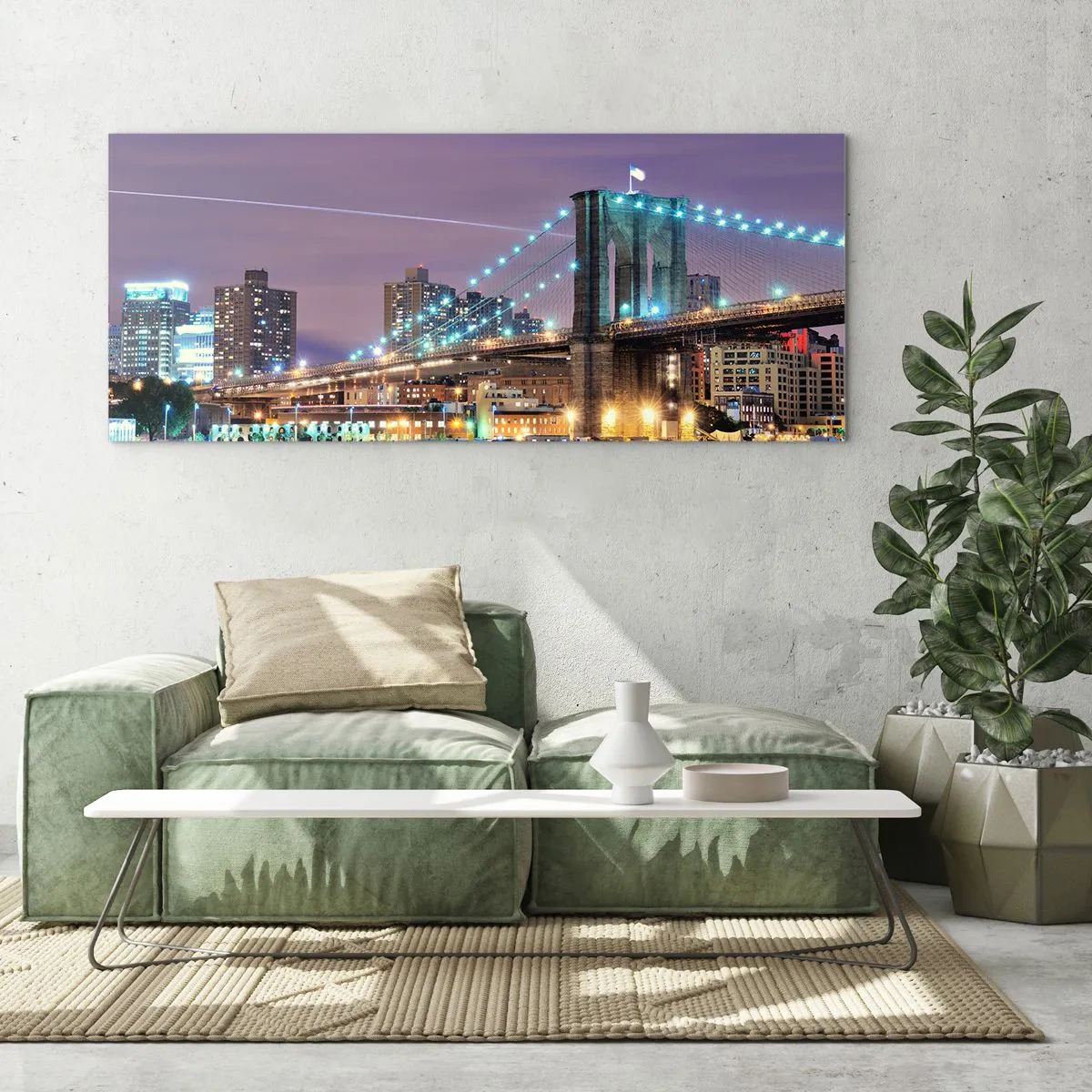 Üveg kép - Sok éve a Brooklyn-i Híd - 100x40 cm