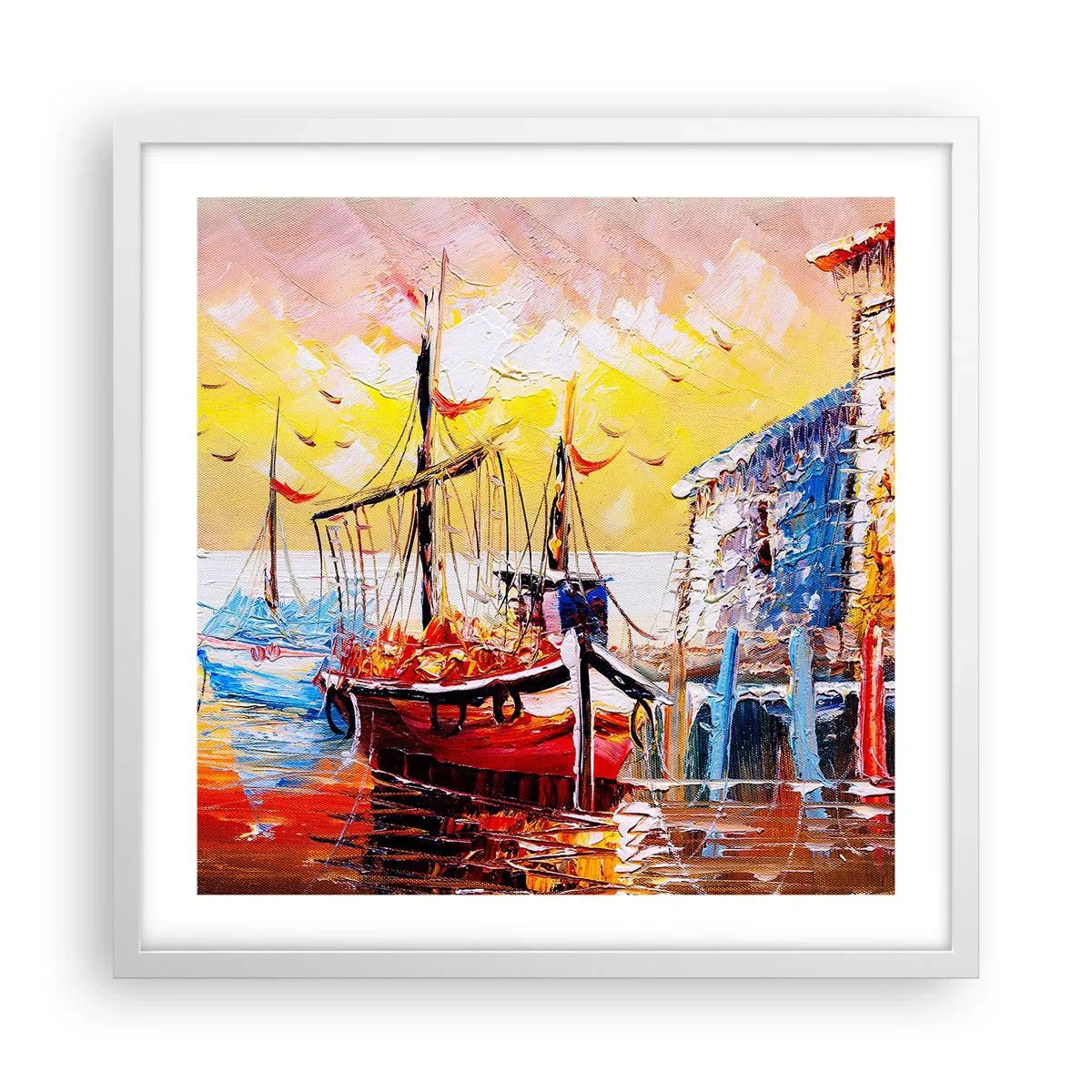 Poszter fekete keretben - Boldog visszatérés - 50x50 cm