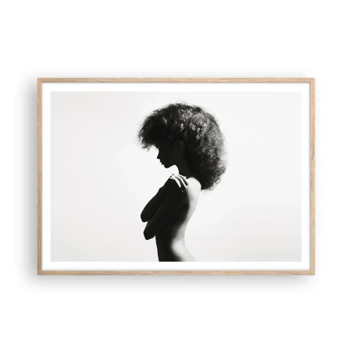 Poszter világos tölgy keretben - Mint virág a karcsú száron - 100x70 cm