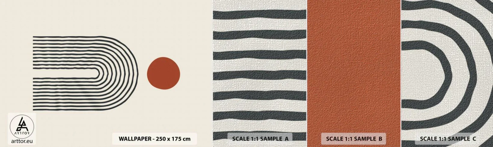 Fotótapéta Minta Premium Canvas - Formák és színek vonzalma - Absztrakció, Grafika, Modern minta - 100x30 cm