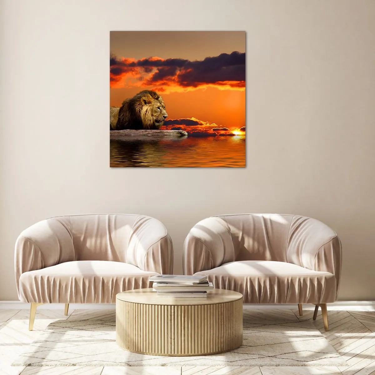 Üveg kép - A természet királya - 70x70 cm