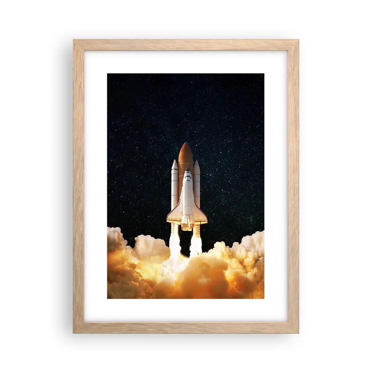 Poszter világos tölgy keretben - Ad astra! - 30x40 cm