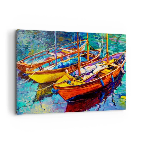 Vászonkép - Színektől sűrű vízen - 100x70 cm