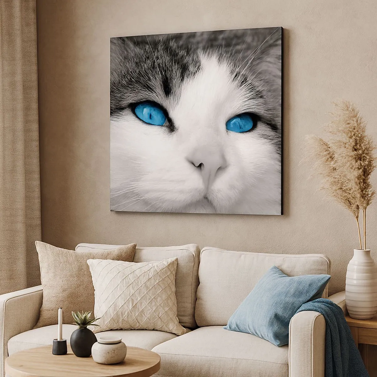 Vászonkép - Különleges kékszemű - 30x30 cm