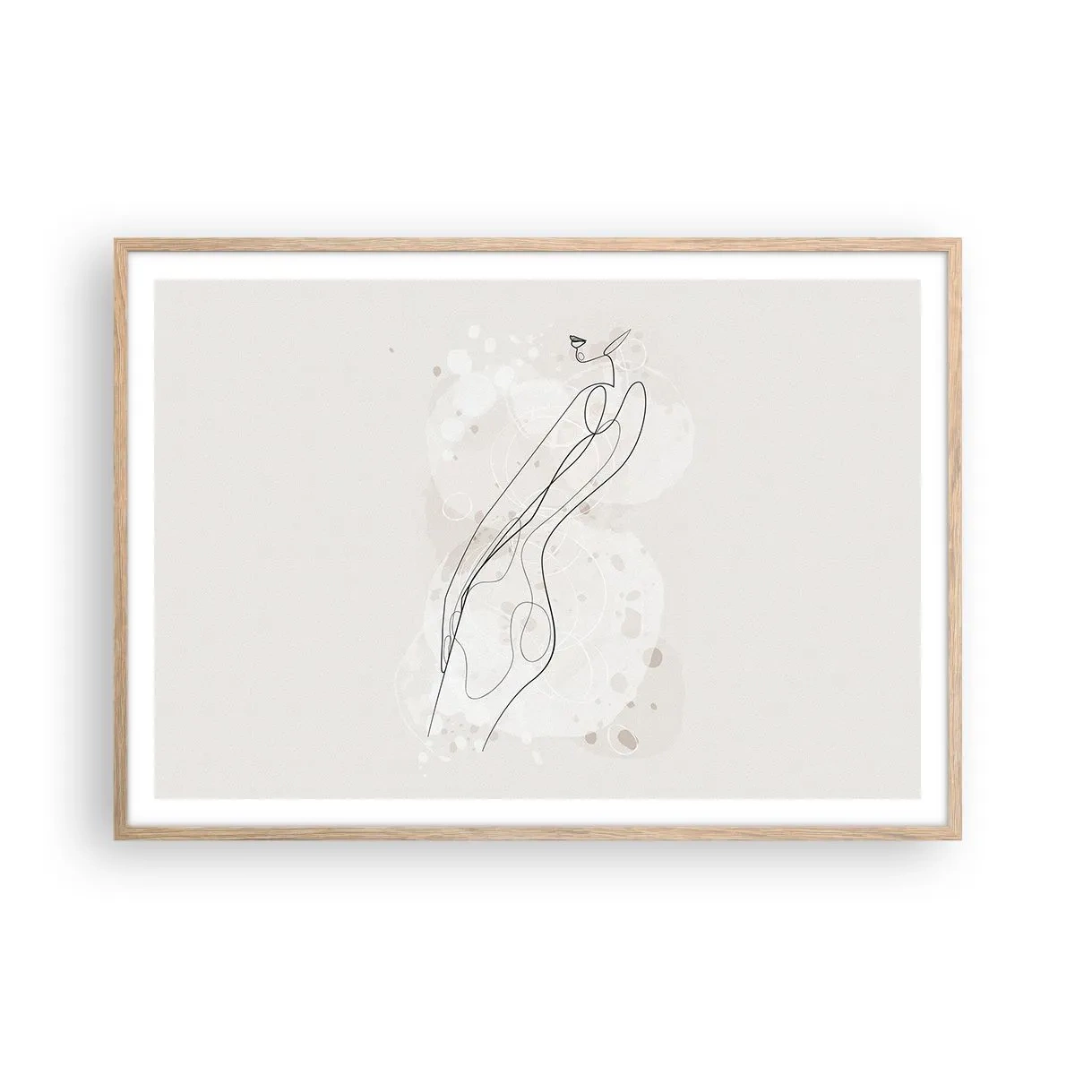 Poszter világos tölgy keretben - Eltévedni nézésben - 100x70 cm