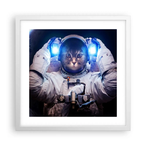 Poszter fekete keretben - Houston, baj van - 40x40 cm