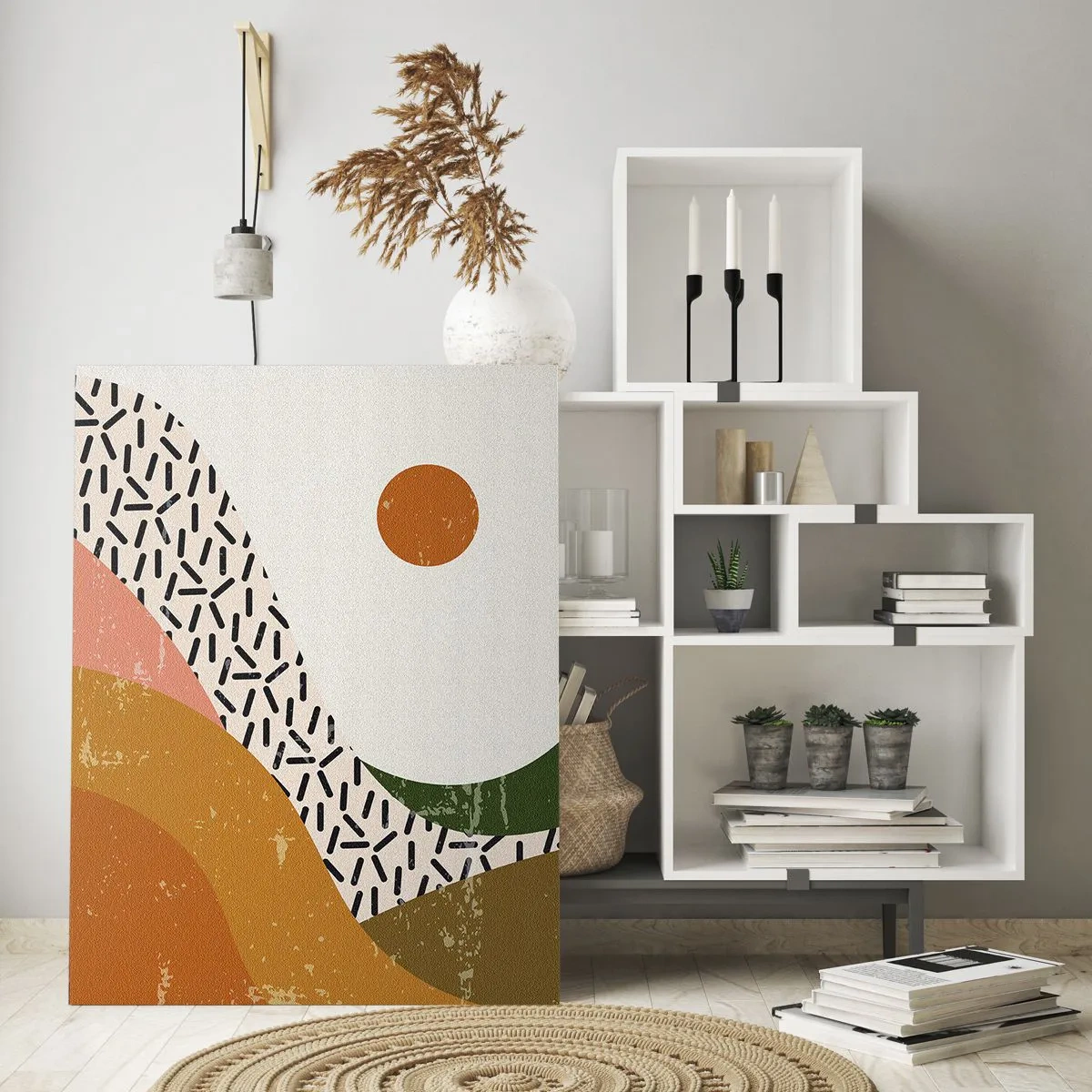 Üveg kép - Napfényes absztrakció - 50x70 cm