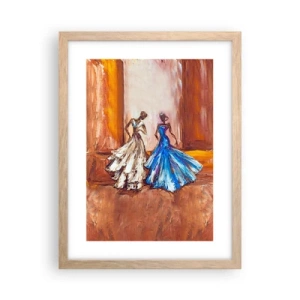 Poszter világos tölgy keretben - Hálás páros - 30x40 cm