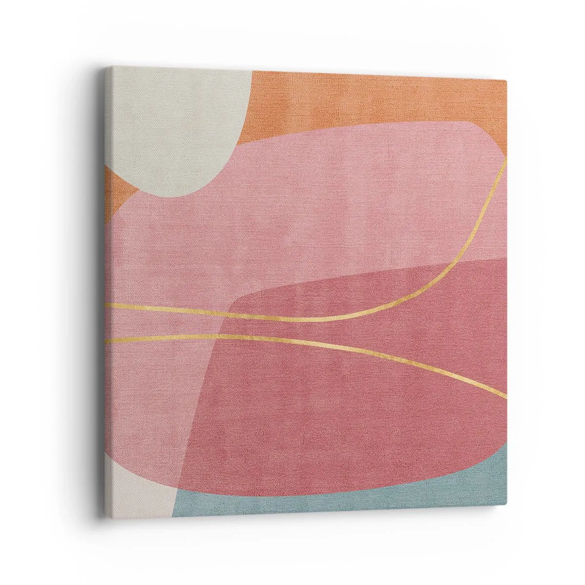 Vászonkép - Pasztell kompozíció aranyszálakkal - 40x40 cm