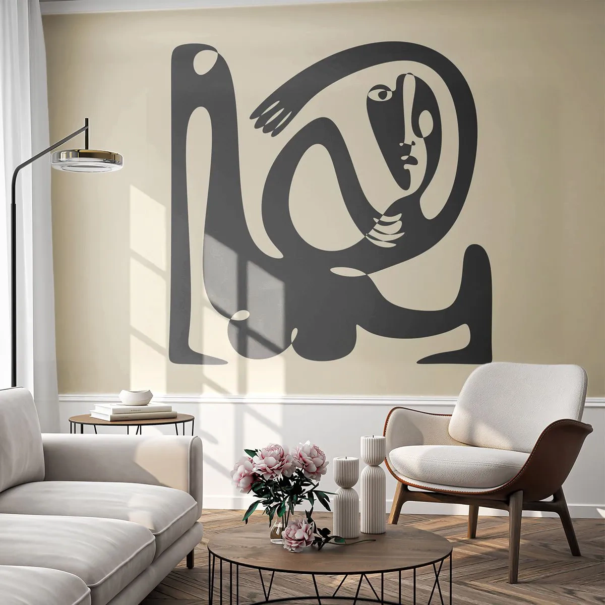 Öntapadós Fotótapéta Deluxe Sticker - Majdnem Picasso - Absztrakció, Darab, Grafika - 250x175 cm