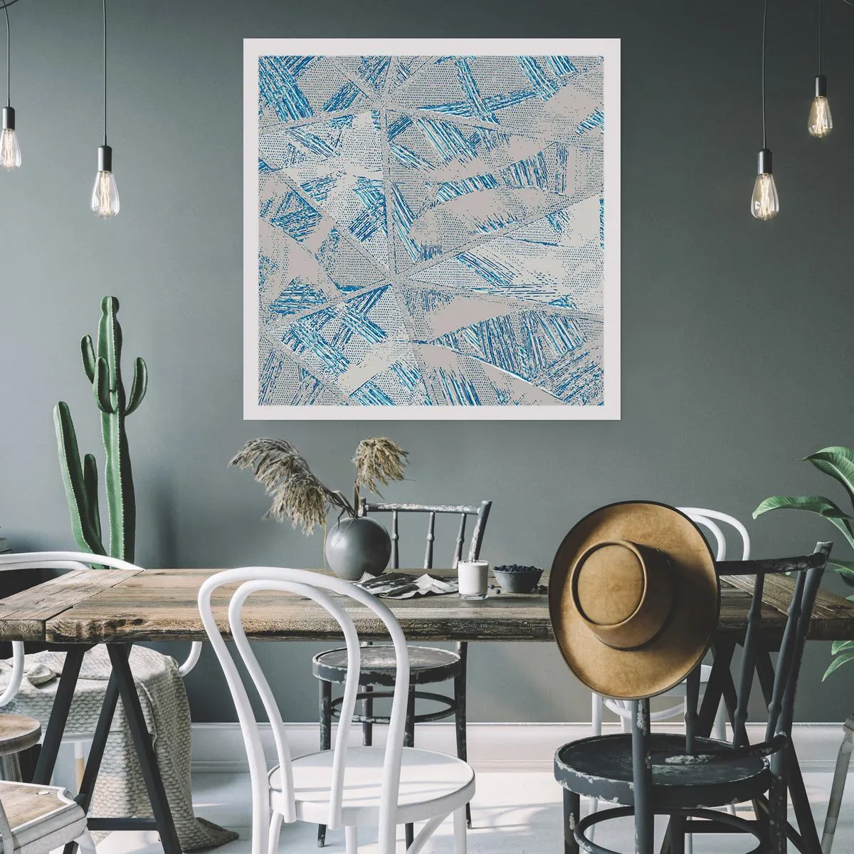 Poszter - A szürkéskék labirintusban - 60x60 cm