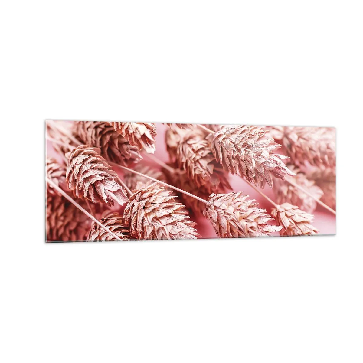 Üveg kép - Rózsaszín virágos kaszkád - 140x50 cm