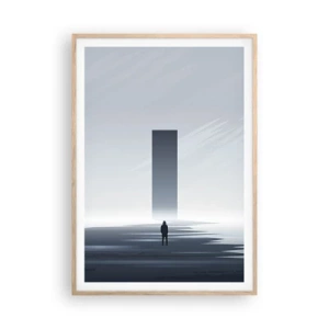 Poszter világos tölgy keretben - Lehetőség vagy fenyegetés? - 70x100 cm