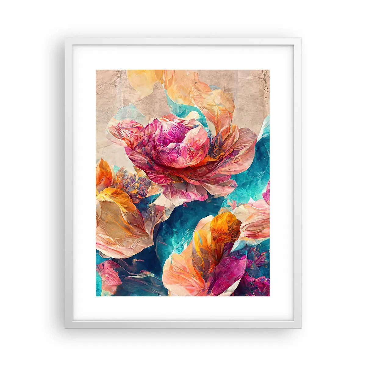 Poszter fekete keretben - Egy csokor színes pompája - 40x50 cm