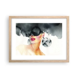 Poszter világos tölgy keretben - Az elegancia titka - 40x30 cm