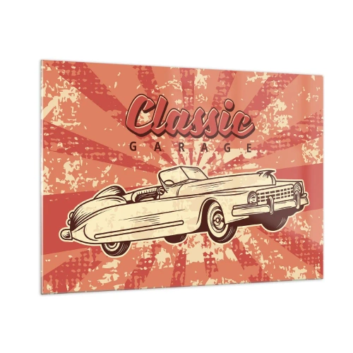 Üveg kép - És a rádióban, Elvis - 100x70 cm