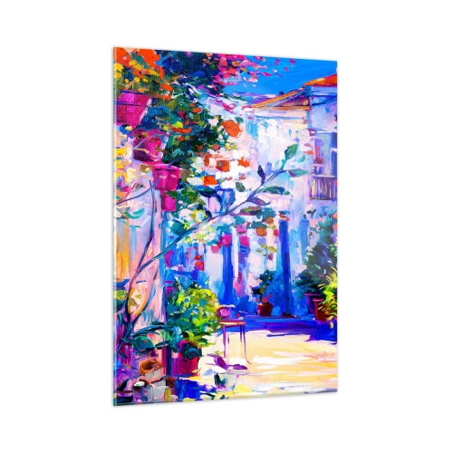 Üveg kép - Impresszió - olasz kis utca - 50x70 cm