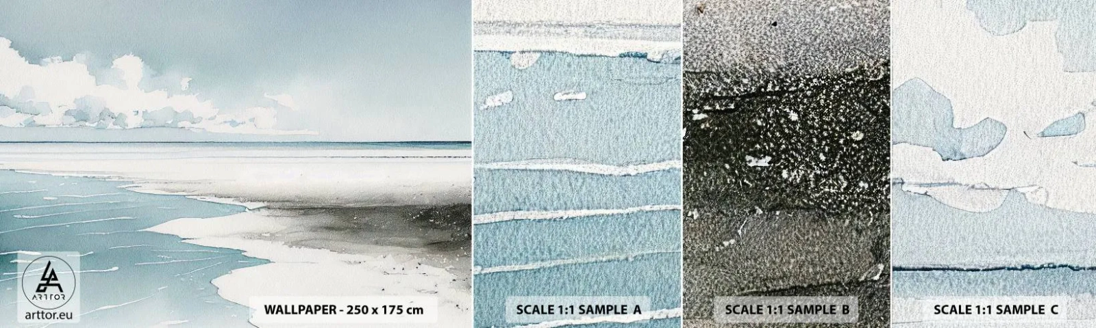 Fotótapéta Minta Standard Eco - Szelíd dagály - Tengerpart, Strand, Nyugalom - 100x30 cm