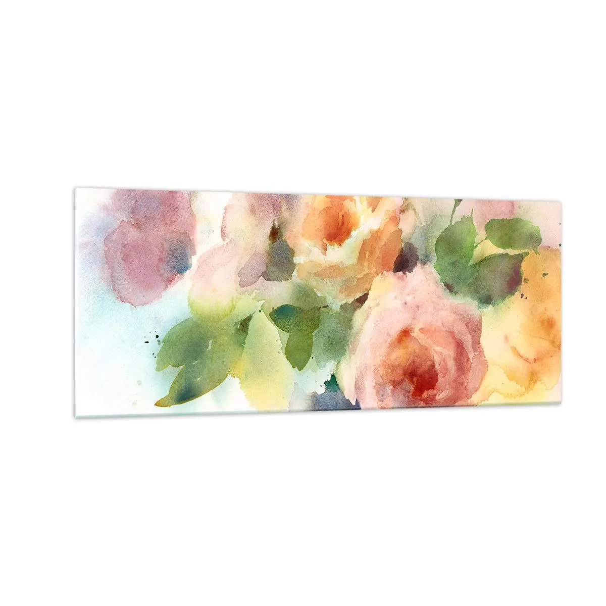 Üveg kép - Gyengéd, mint az akvarell - 100x40 cm