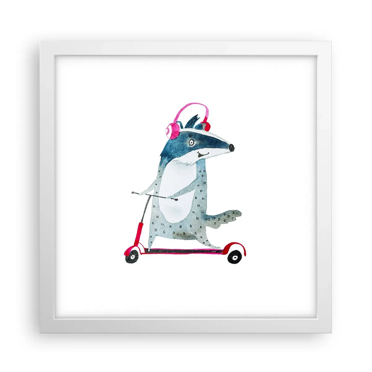 Poszter fekete keretben - Borzas örömök - 30x30 cm