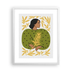 Poszter fekete keretben - Hawaii lány - 40x50 cm