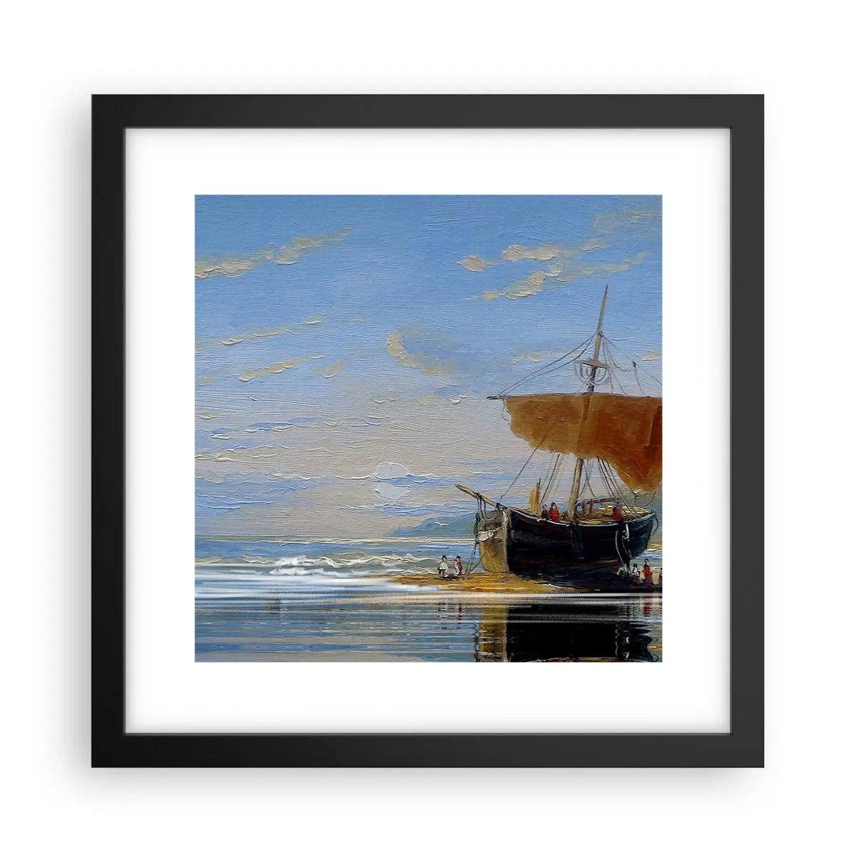 Poszter fehér keretben - Víz, föld, levegő - 30x30 cm