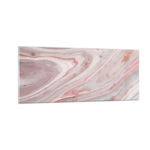 Üveg kép - Rózsaszín a folyadékban - 100x40 cm