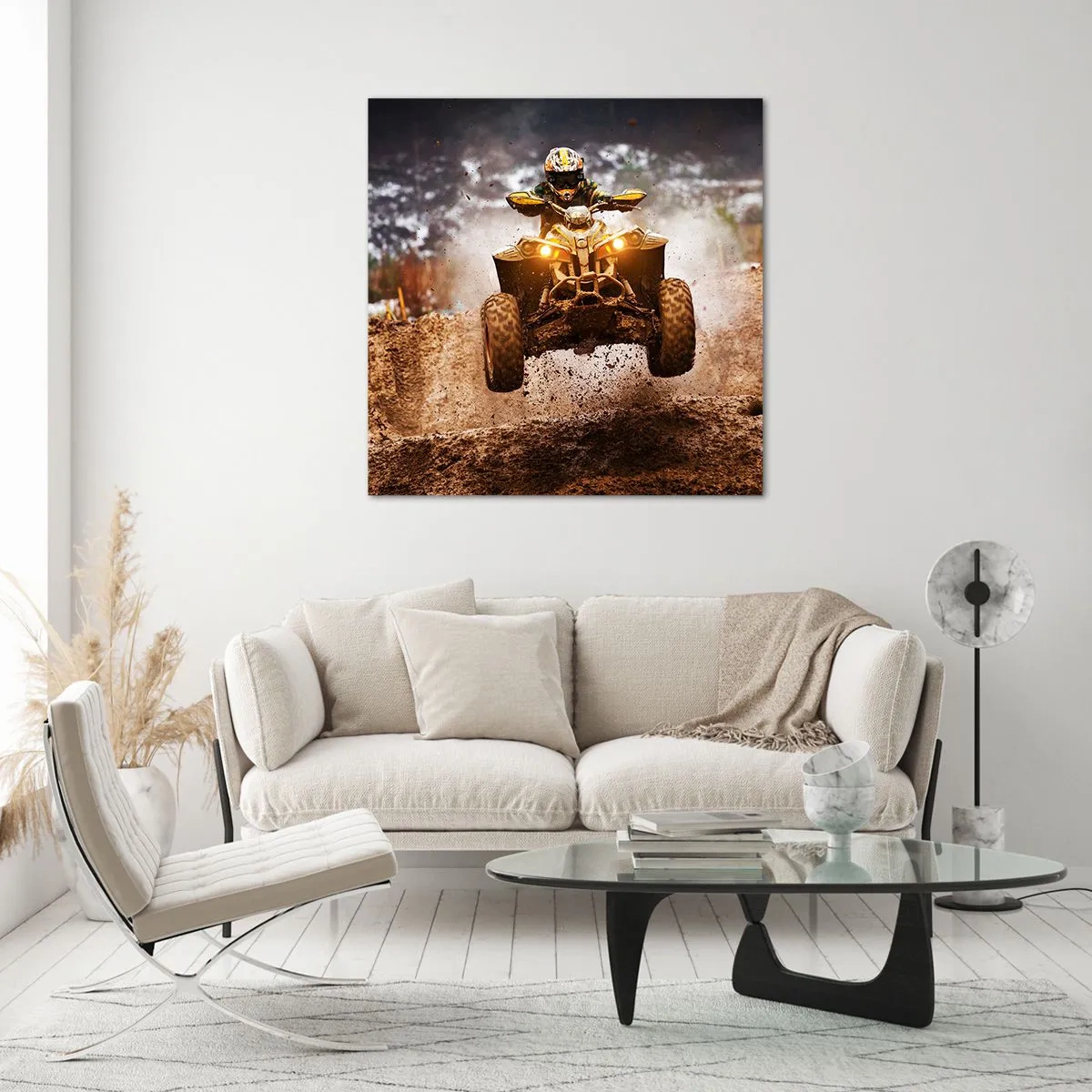 Üveg kép - No risk no fun - 70x70 cm