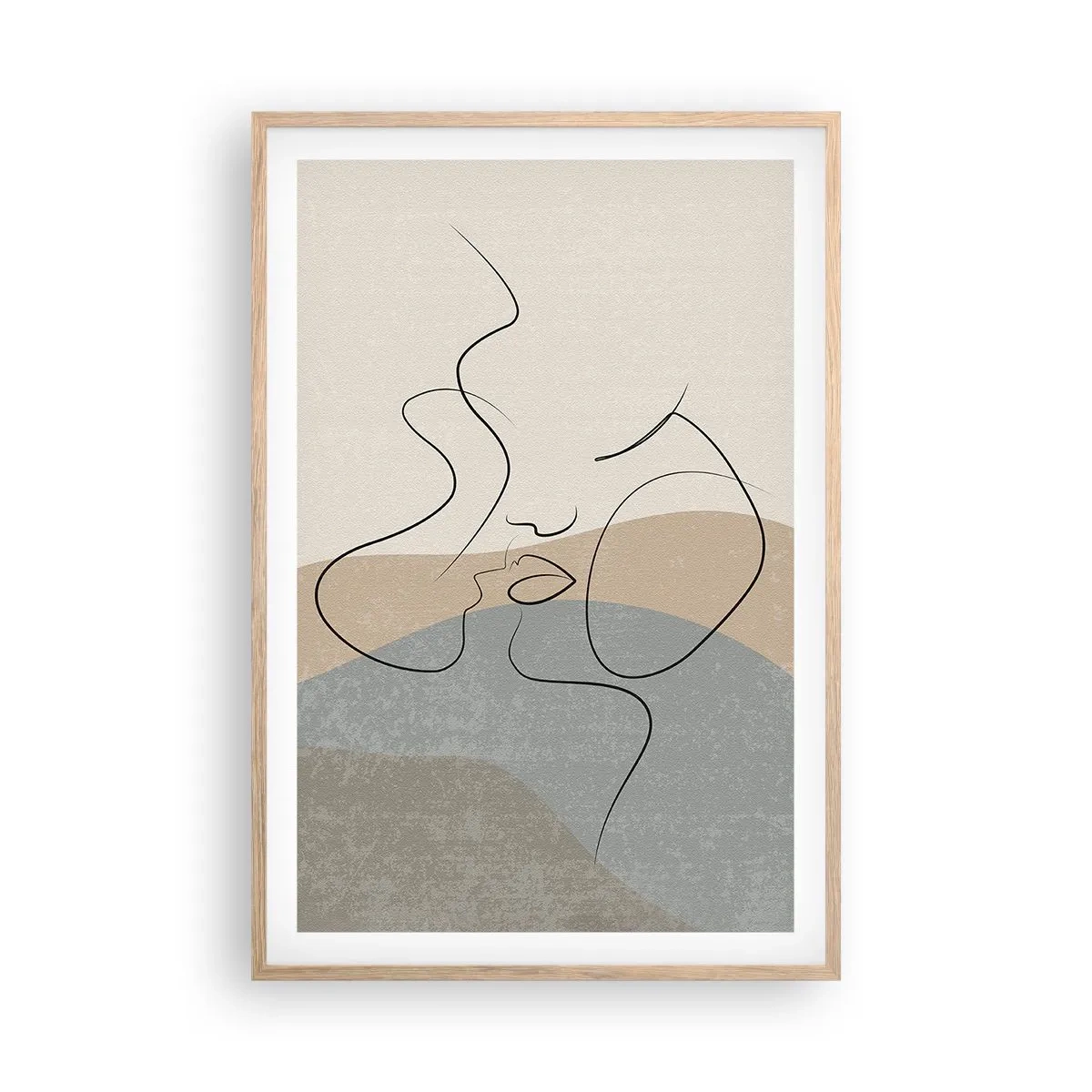 Poszter világos tölgy keretben - Mint egy ecsetvonás - 61x91 cm