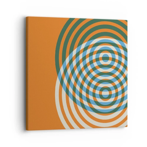Vászonkép - Absztrakt körkörös variáció - 30x30 cm