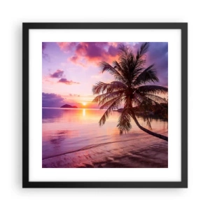 Poszter fehér keretben - Boldogság egészen a horizontig - 40x40 cm