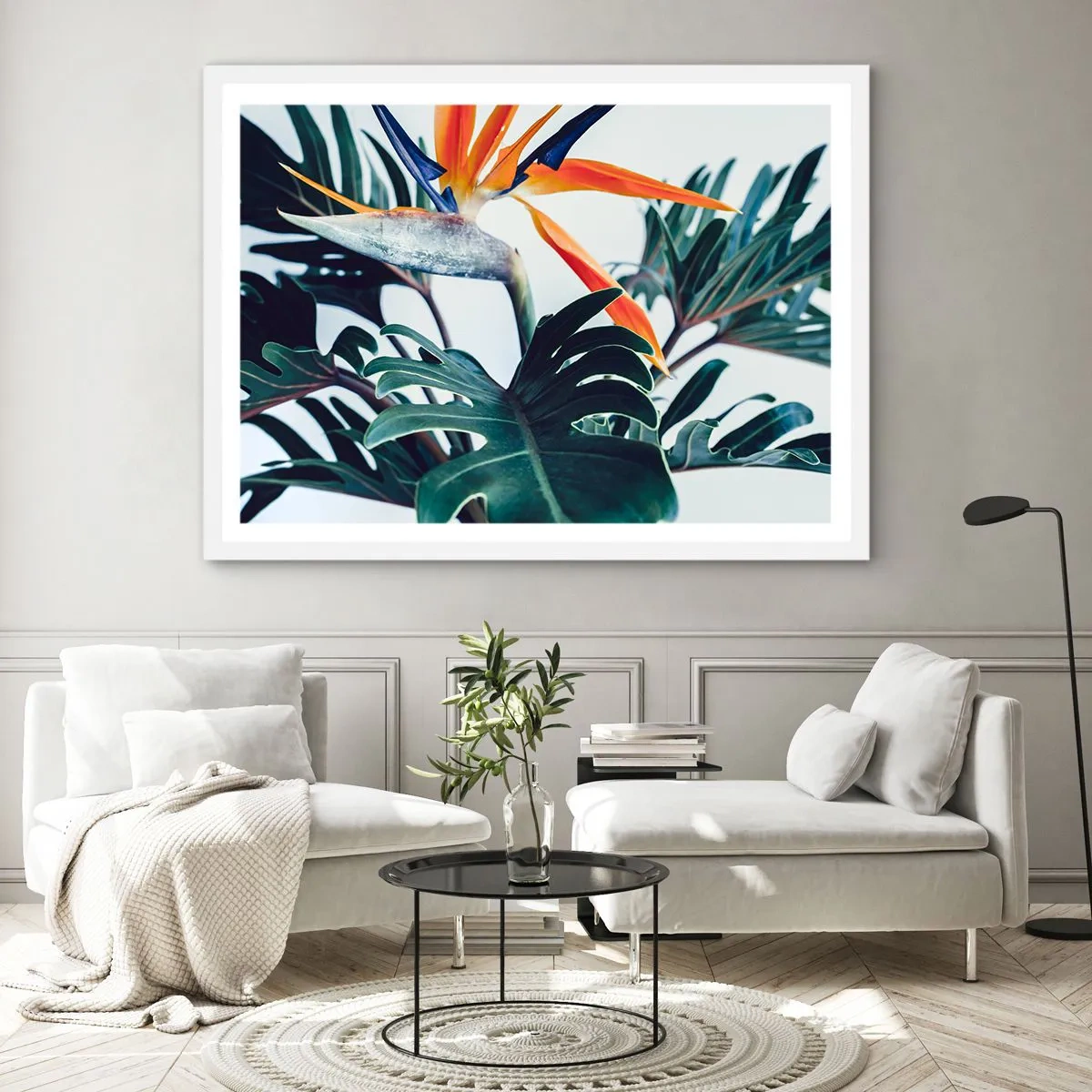 Poszter fekete keretben - Madárkalitka - 91x61 cm