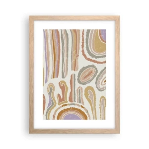 Poszter világos tölgy keretben - Színes keresztmetszetek - 30x40 cm