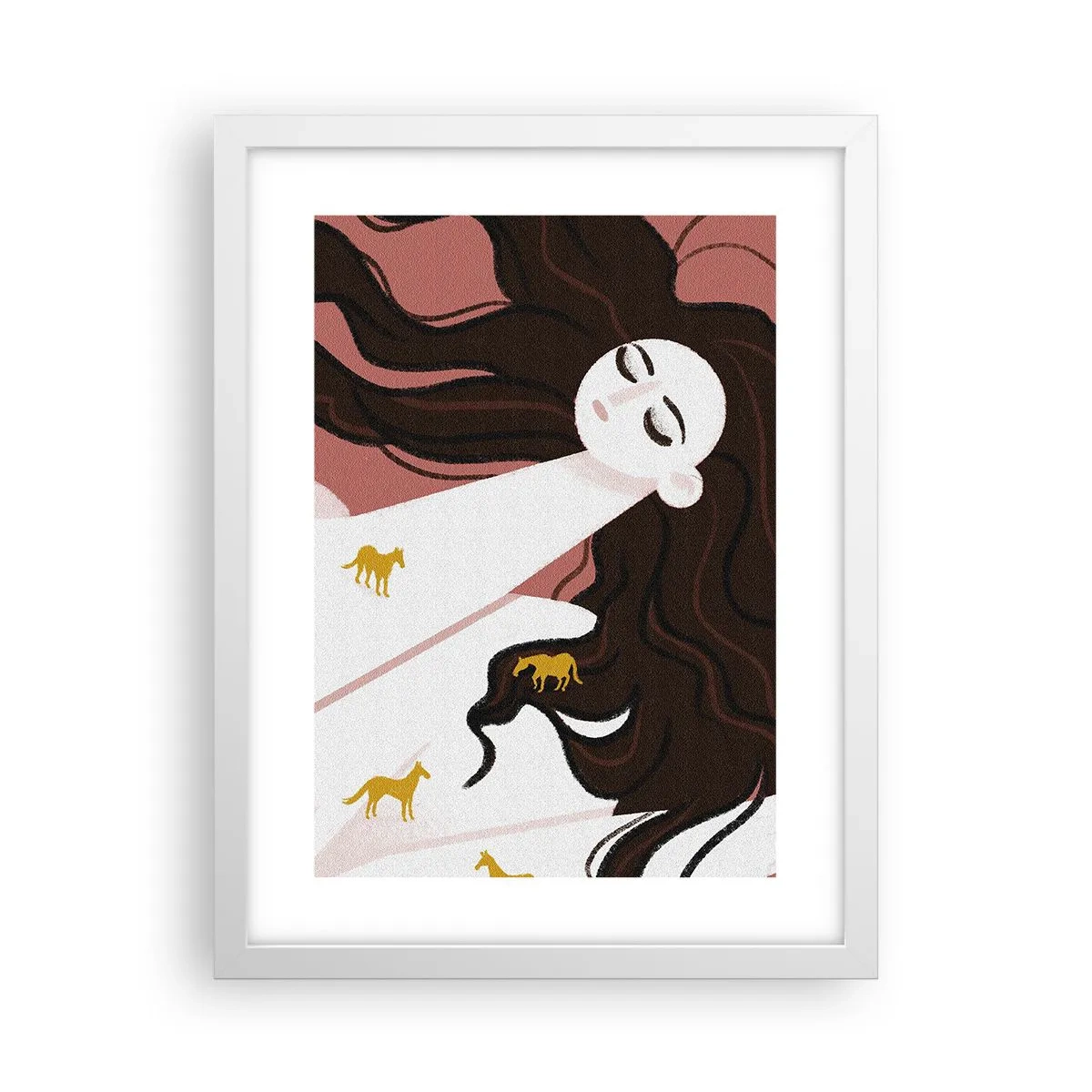 Poszter fekete keretben - Álom egy arany lóról - 30x40 cm