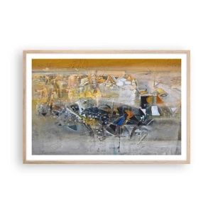 Poszter világos tölgy keretben - Minden rendben lesz - 91x61 cm