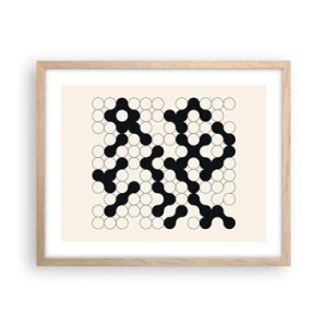 Poszter világos tölgy keretben - Kínai játék - variáció - 50x40 cm