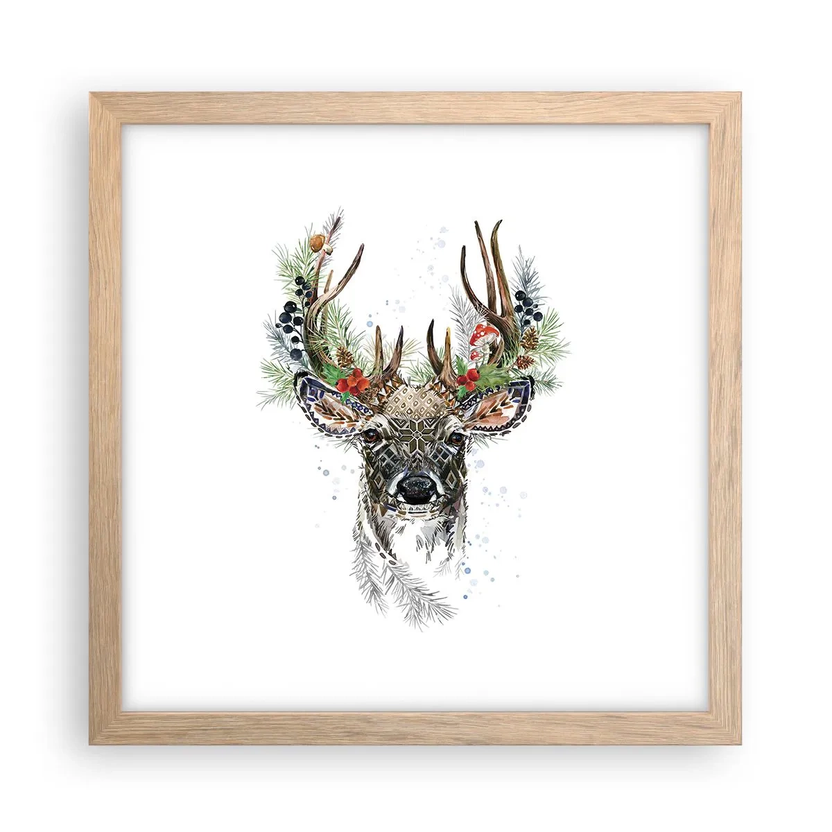 Poszter világos tölgy keretben - Ünnepi köntösben - 30x30 cm