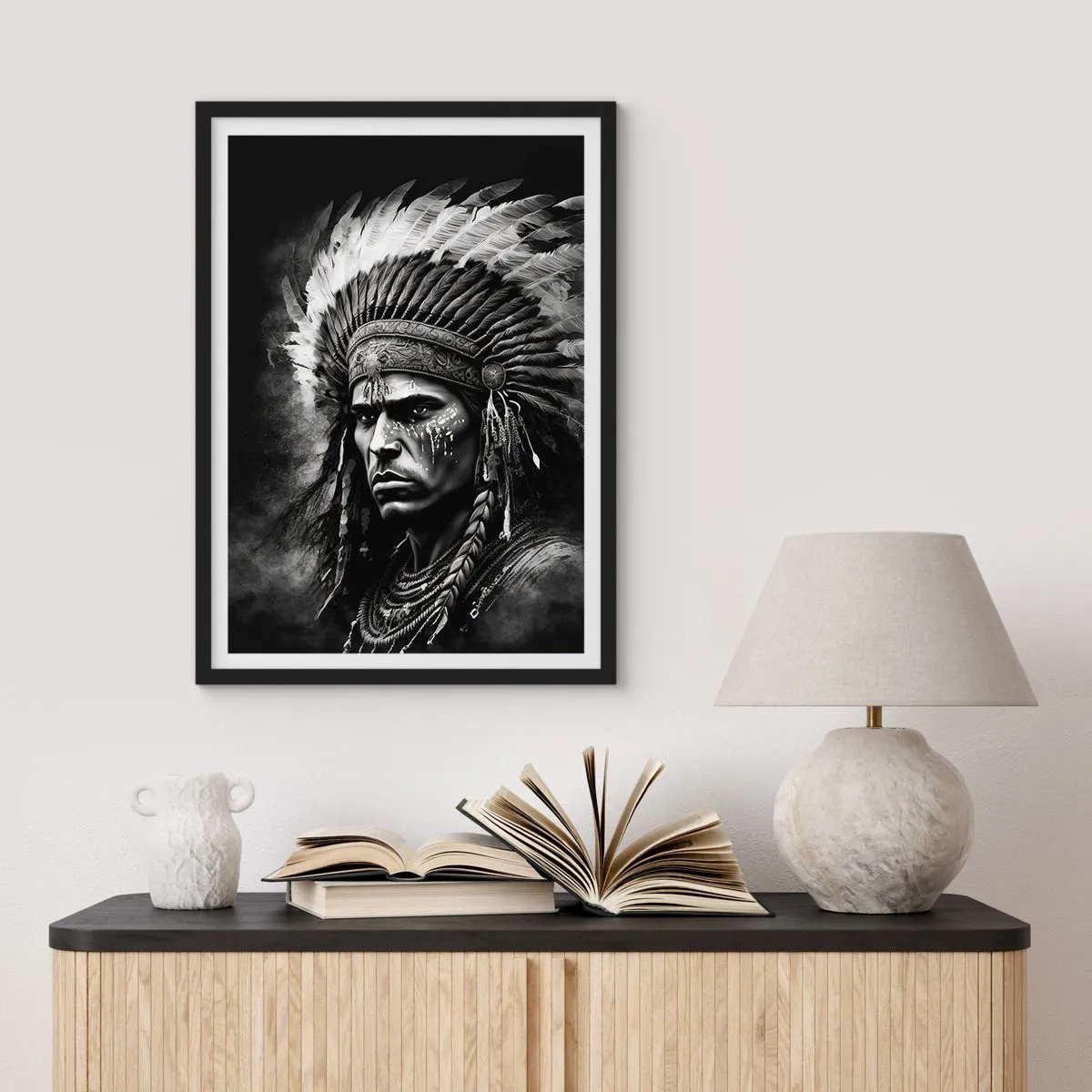 Poszter fehér keretben - Vezér és harcos - 61x91 cm