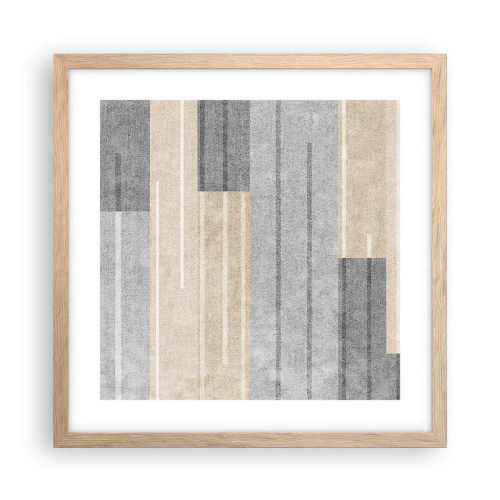 Poszter világos tölgy keretben - Kompozíció: tartsa a függőlegeset - 40x40 cm