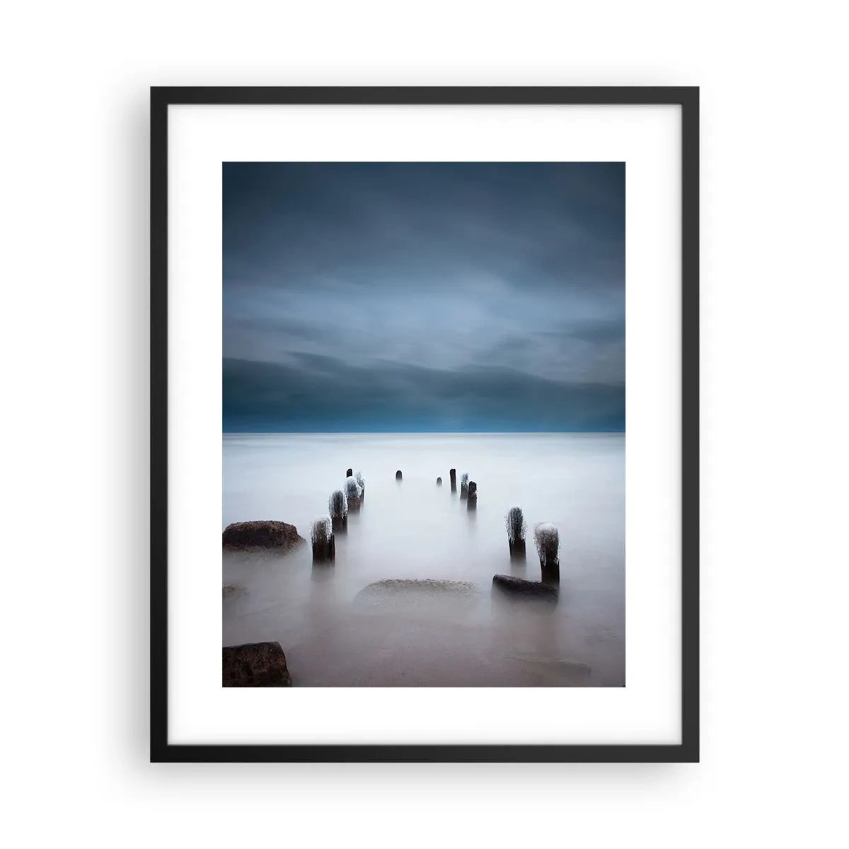 Poszter fehér keretben - Töprengő tó - 40x50 cm